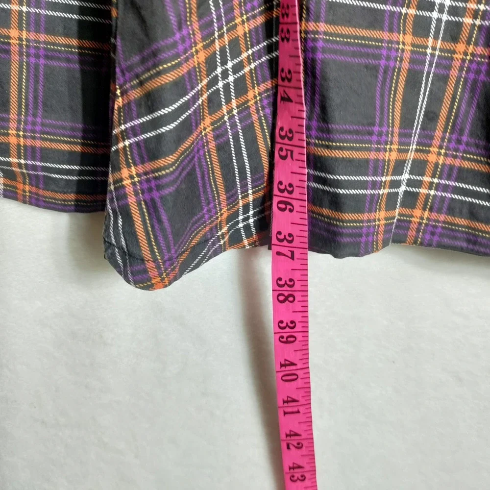 Retro Chic by Torrid Purple Orange Plaid Fit Flare Dress Plus Size 22 148862 - Picture 6 of 7
